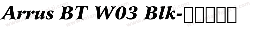 Arrus BT W03 Blk字体转换